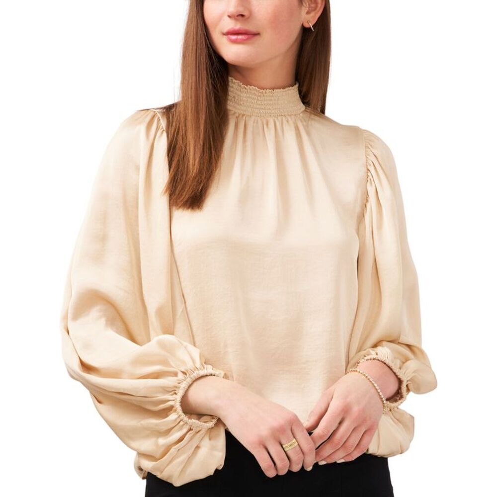 Msk Smocked-Neck Top